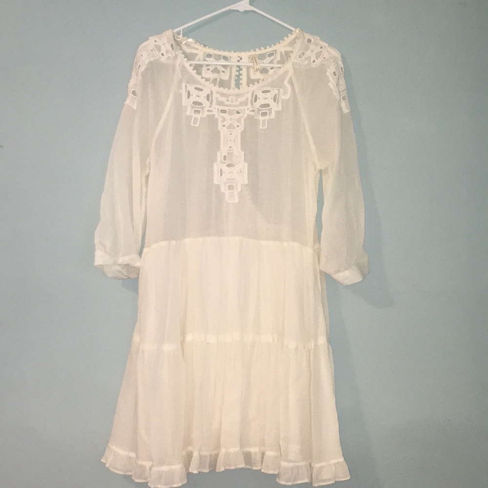 White Boho Free People sundress